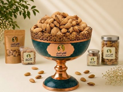 بادام پوست کاغذی خام تازه و درجه یک - آقای آجیل