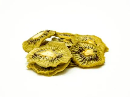 dried kiwi fruit isolated white background