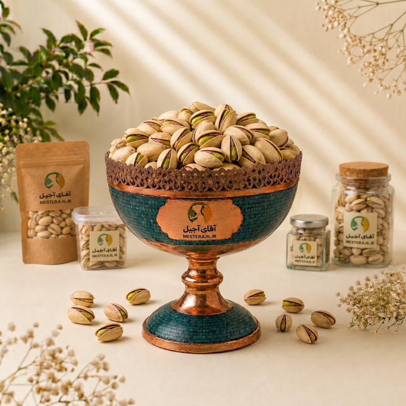 پسته کله قوچی شور تازه و درجه یک - آقای آجیل